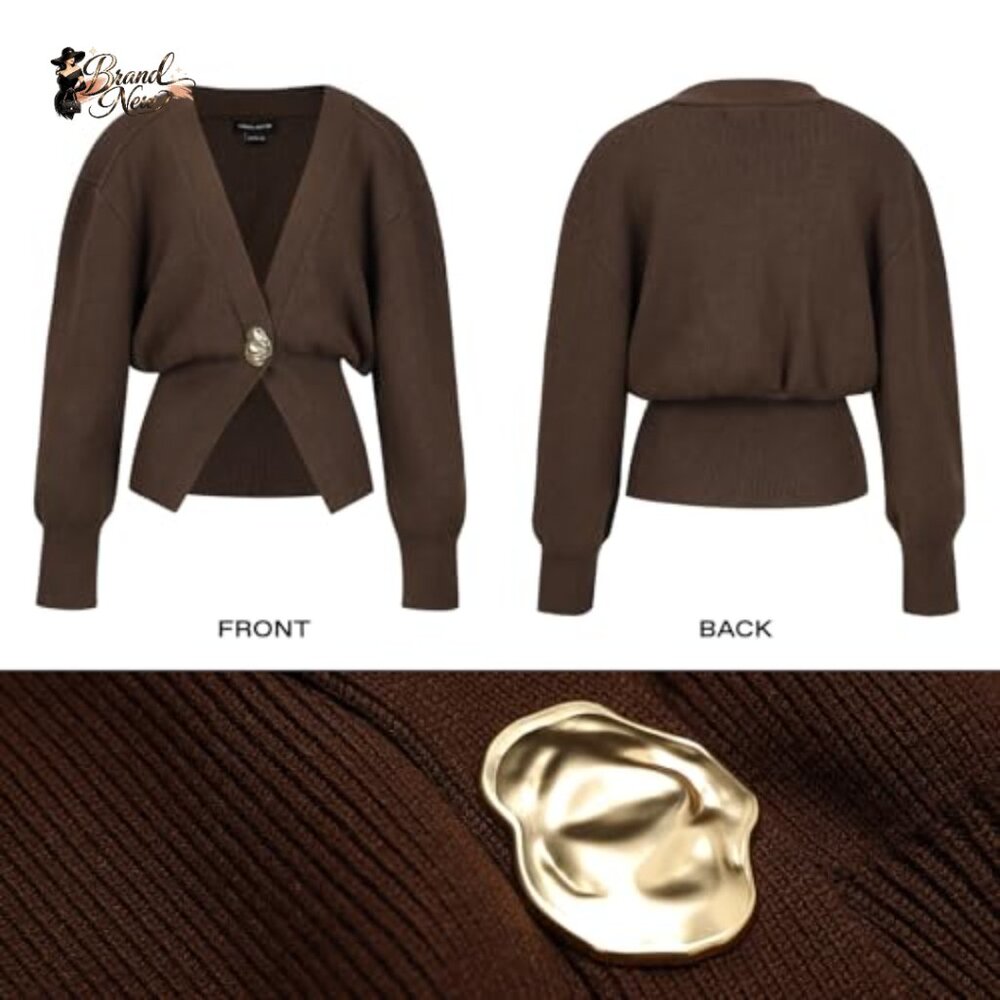 Viscose Polyester Polyamide Knitted Cardigan Long… - image 4
